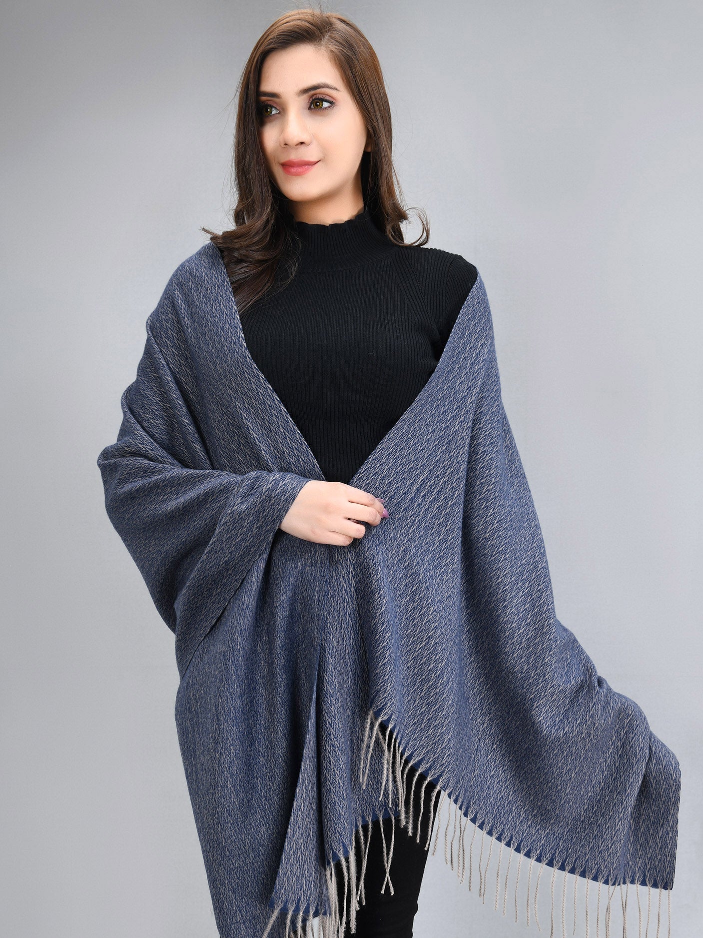 Zigzag Shawl - Blue Zigzag Shawl - Blue