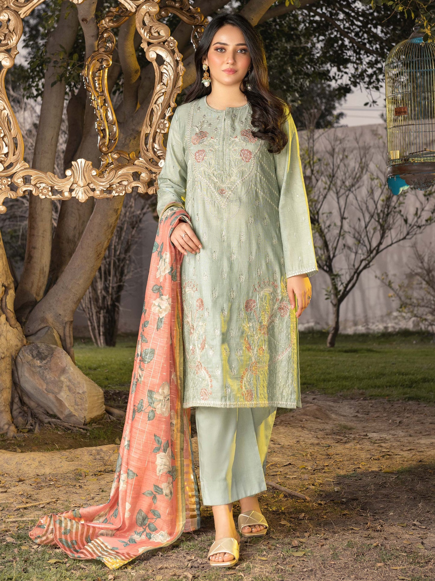 3 Piece Massouri Lawn Suit-Embroidered (Unstitched)