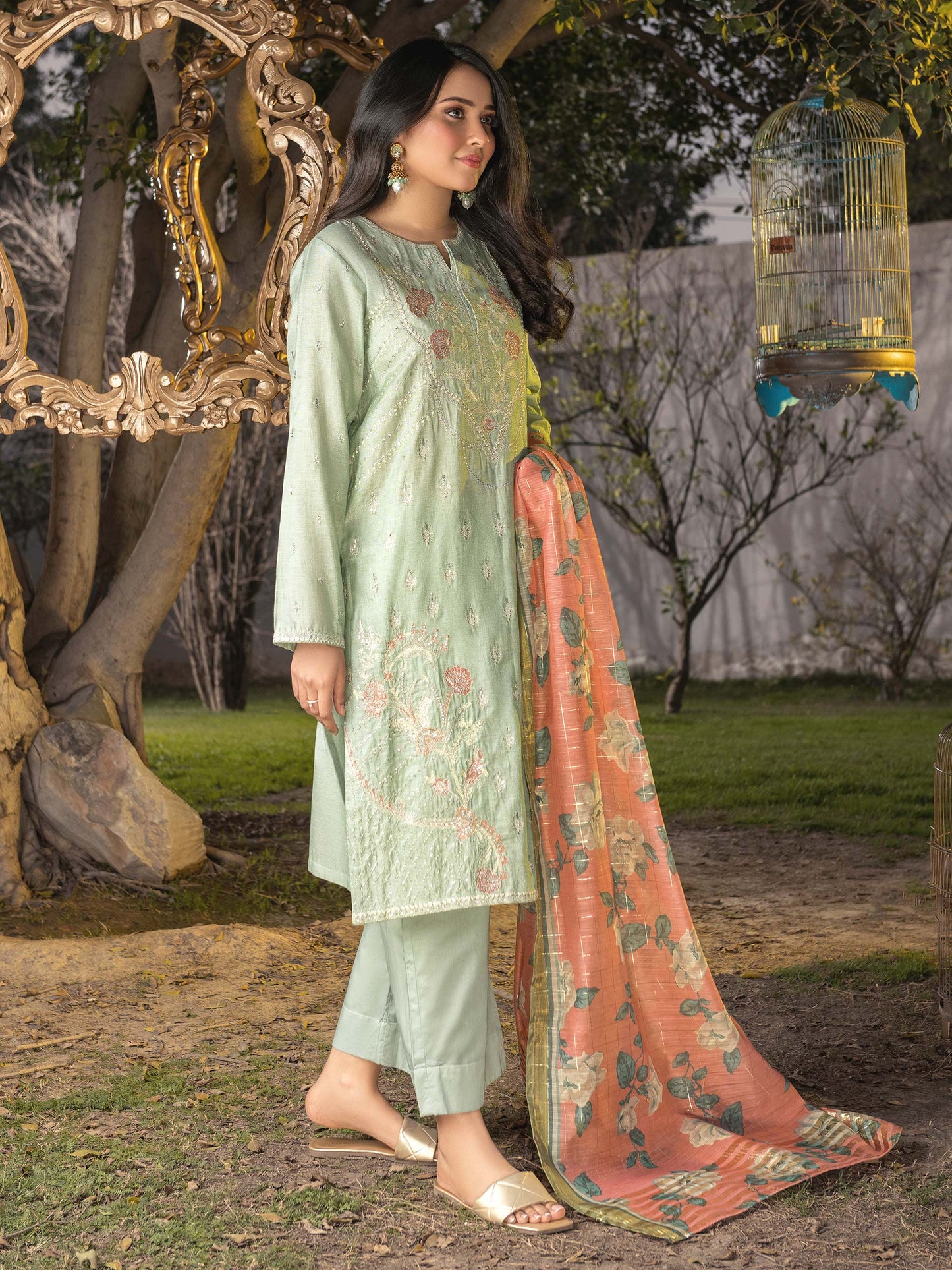 3 Piece Massouri Lawn Suit-Embroidered (Unstitched)