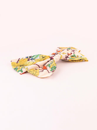 Printed Bow Barrette Clip