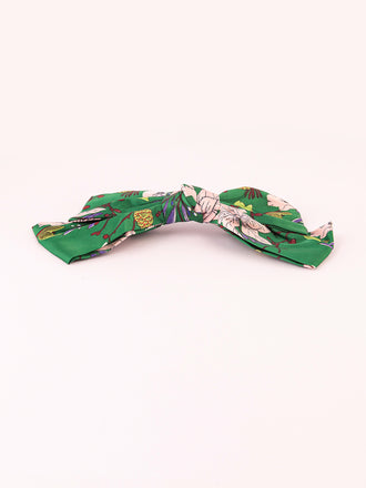 Printed Bow Barrette Clip