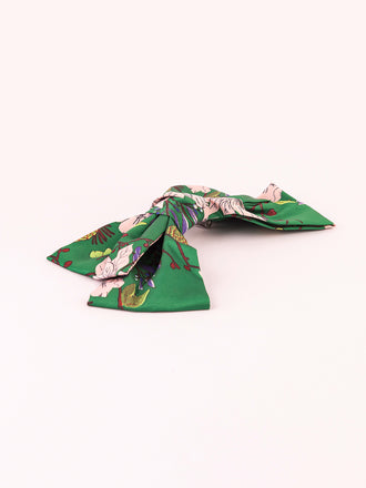 Printed Bow Barrette Clip