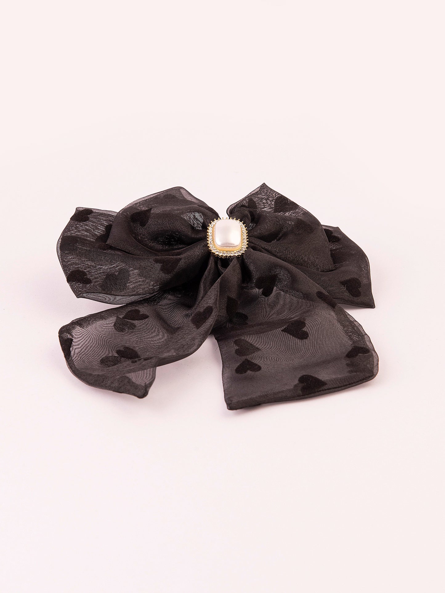 Embellished Bow Barrette Clip