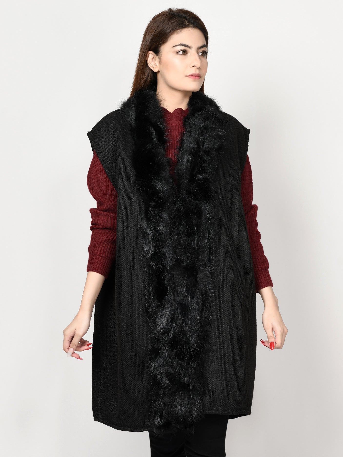 Thick Knit Fur Cardigan Thick Knit Fur Cardigan