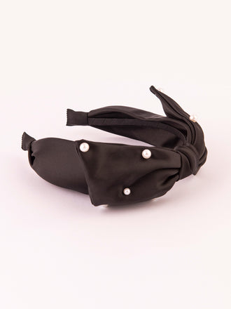 Bow Pearl Embellished Hairband