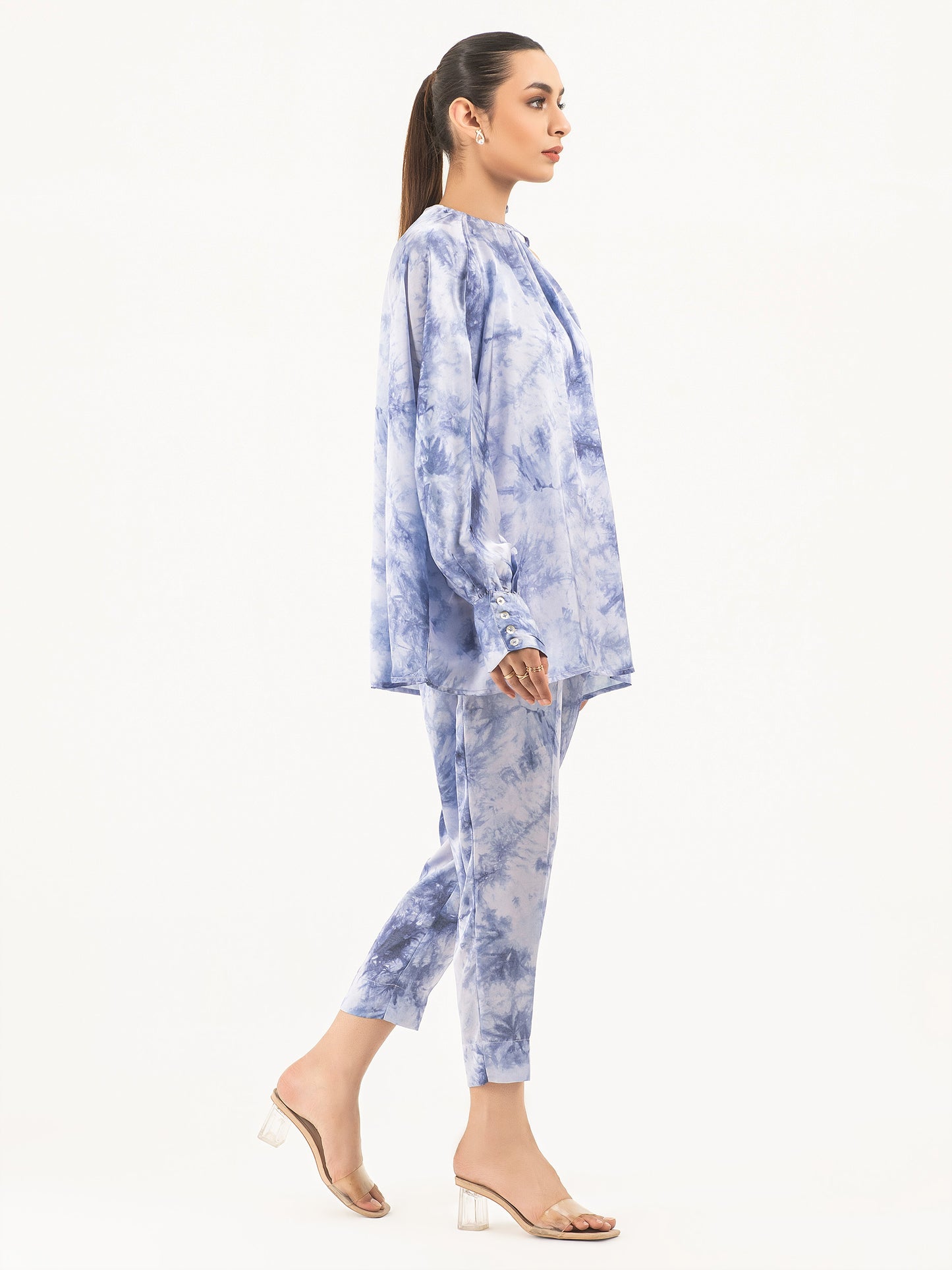 Printed Silk Co-Ord Set (Pret)