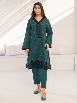 2 Piece Cotton Suit-Embroidered (Unstitched)