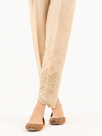 Embroidered Satin Trousers