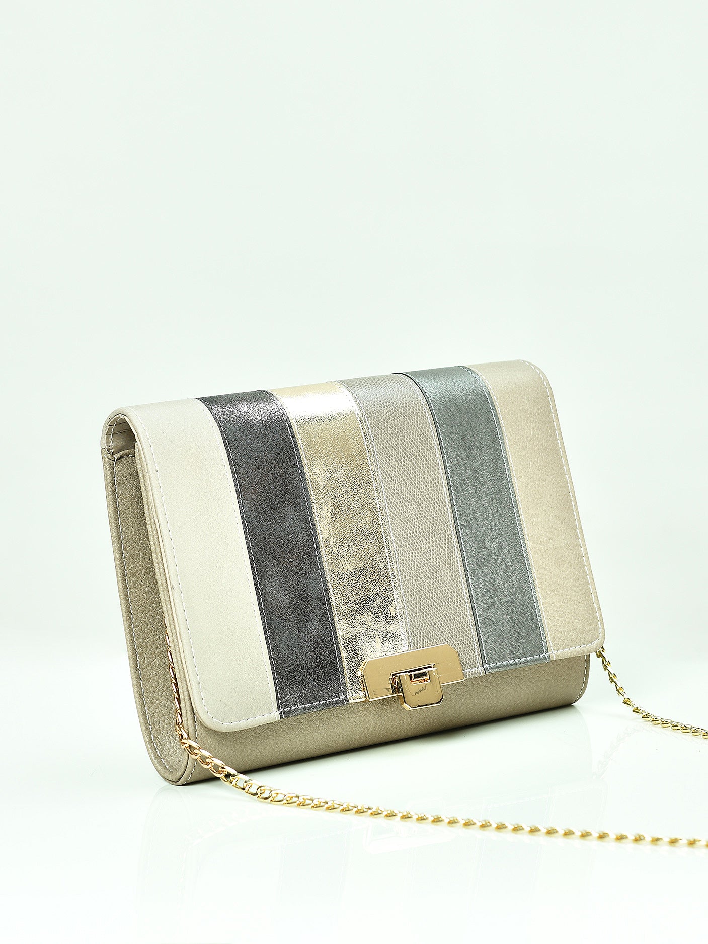 Shimmer Striped Clutch Bag Shimmer Striped Clutch Bag