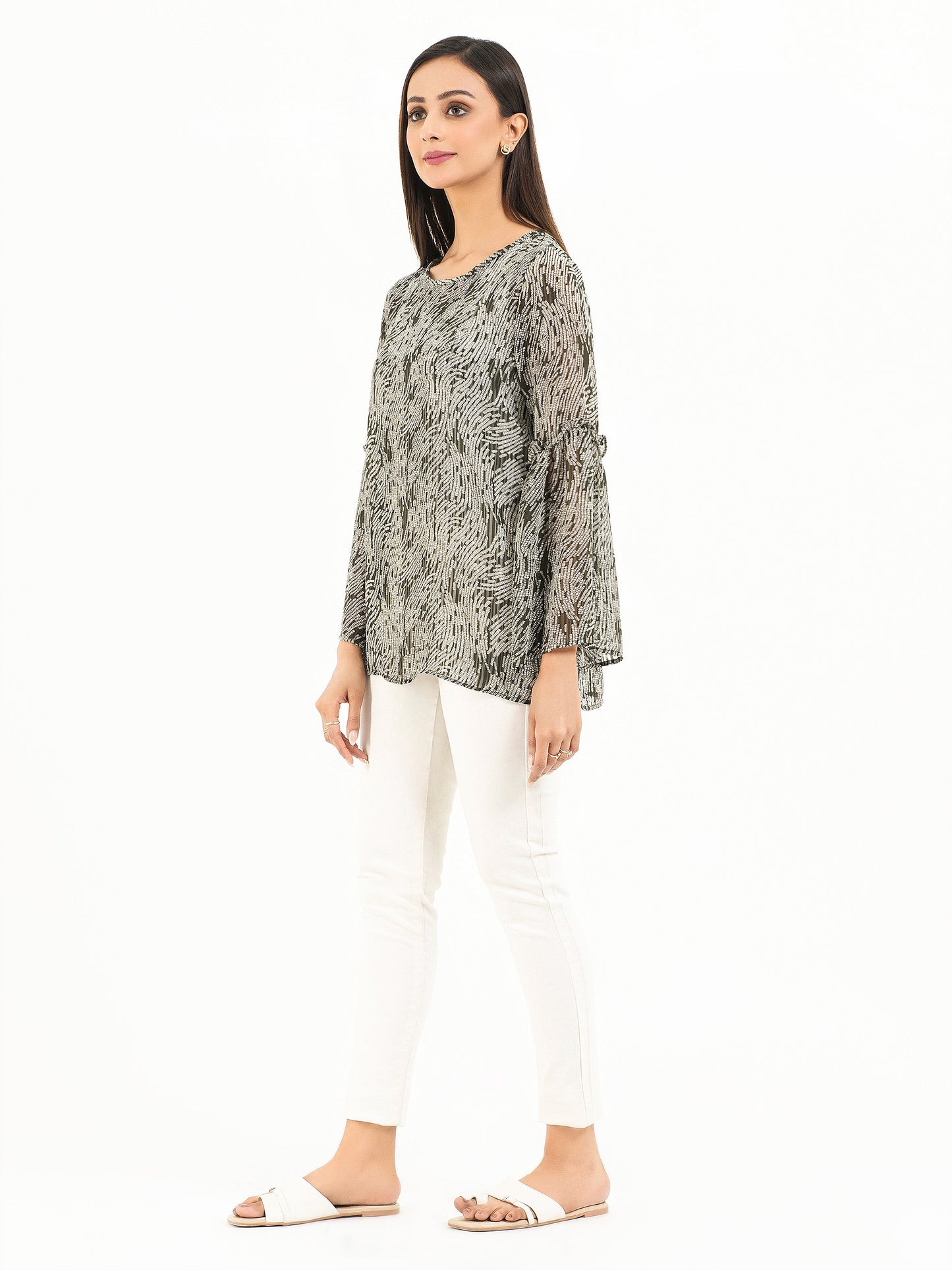 Printed Chiffon Top