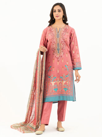 3 Piece Jacquard Suit-Embellished (Pret)