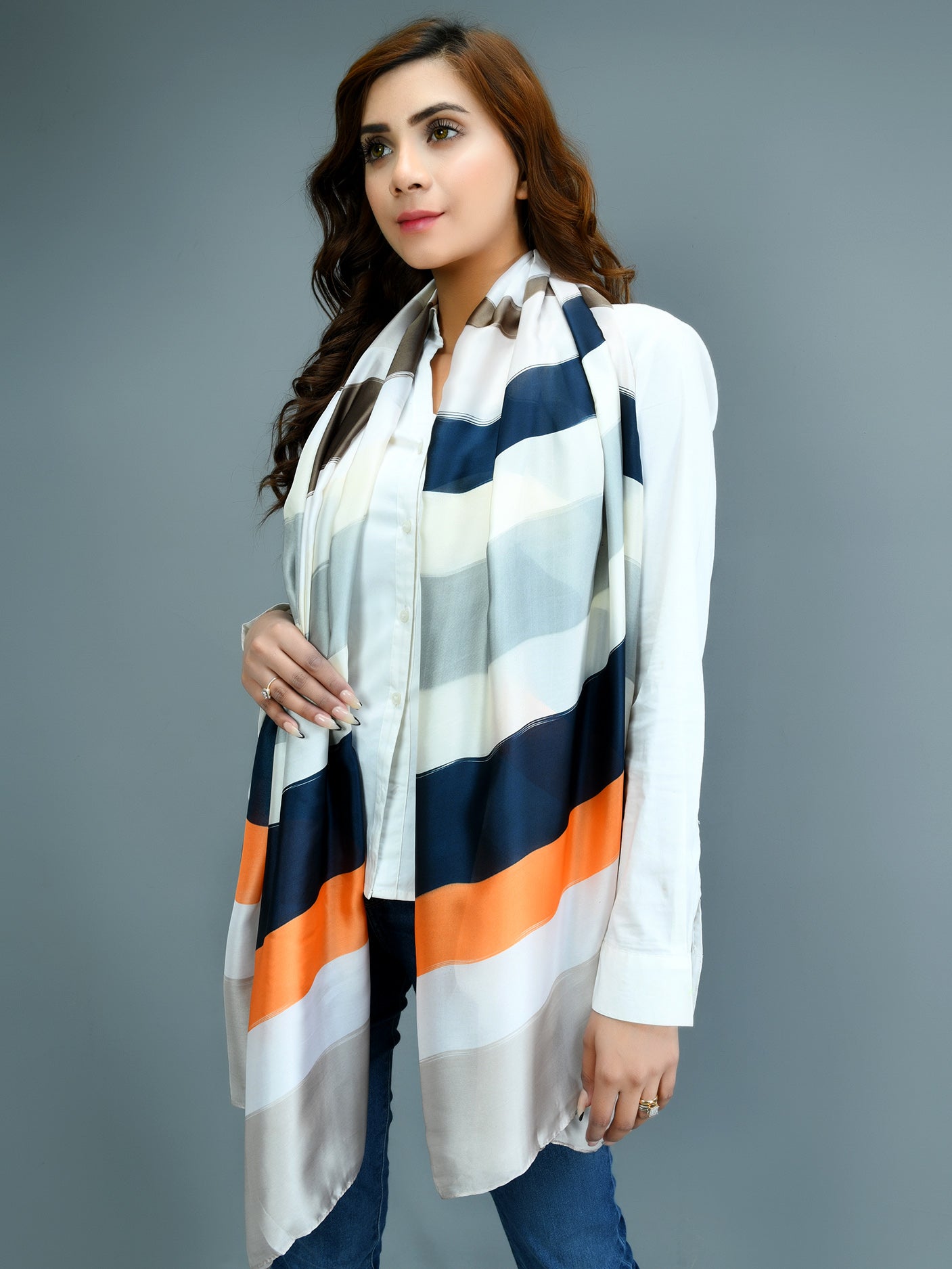 Printed Silk Scarf Printed Silk Scarf
