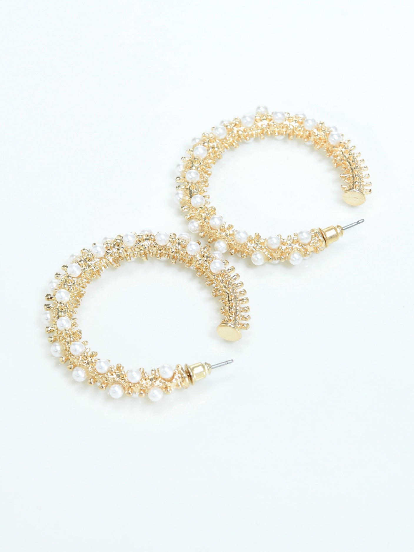 Chunky Pearl Hoops