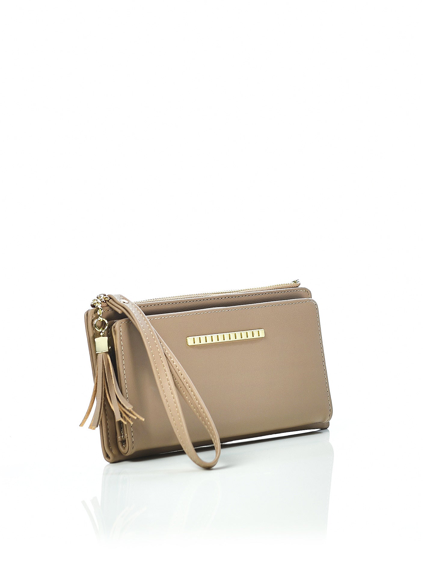 Metallic Stripe Flap Wallet Metallic Stripe Flap Wallet