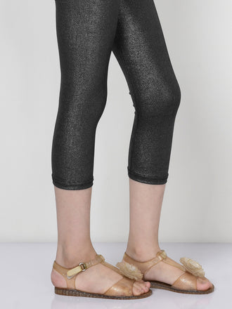 Shimmer Tights - Black and Silver