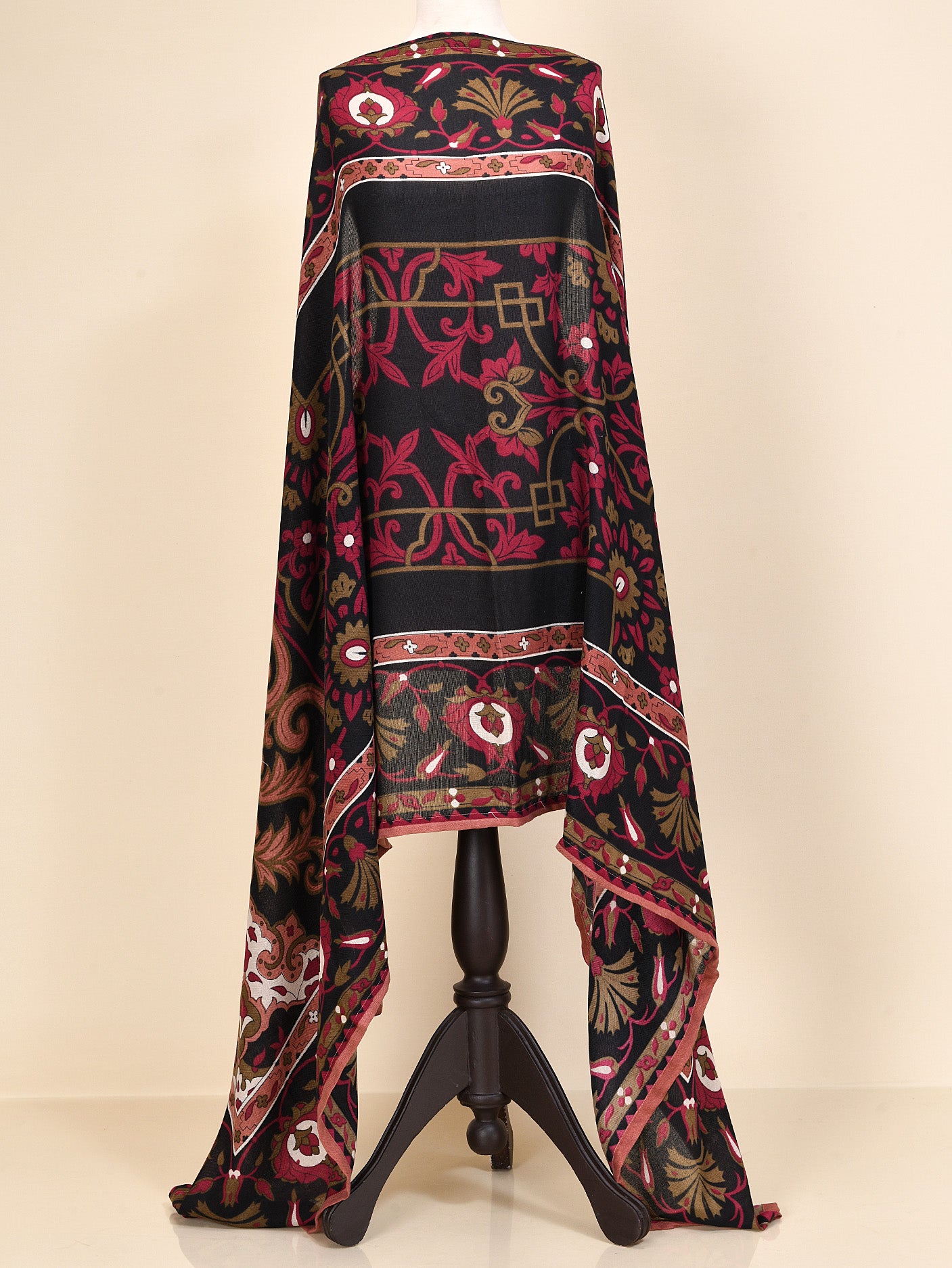 Printed Polywool Shawl