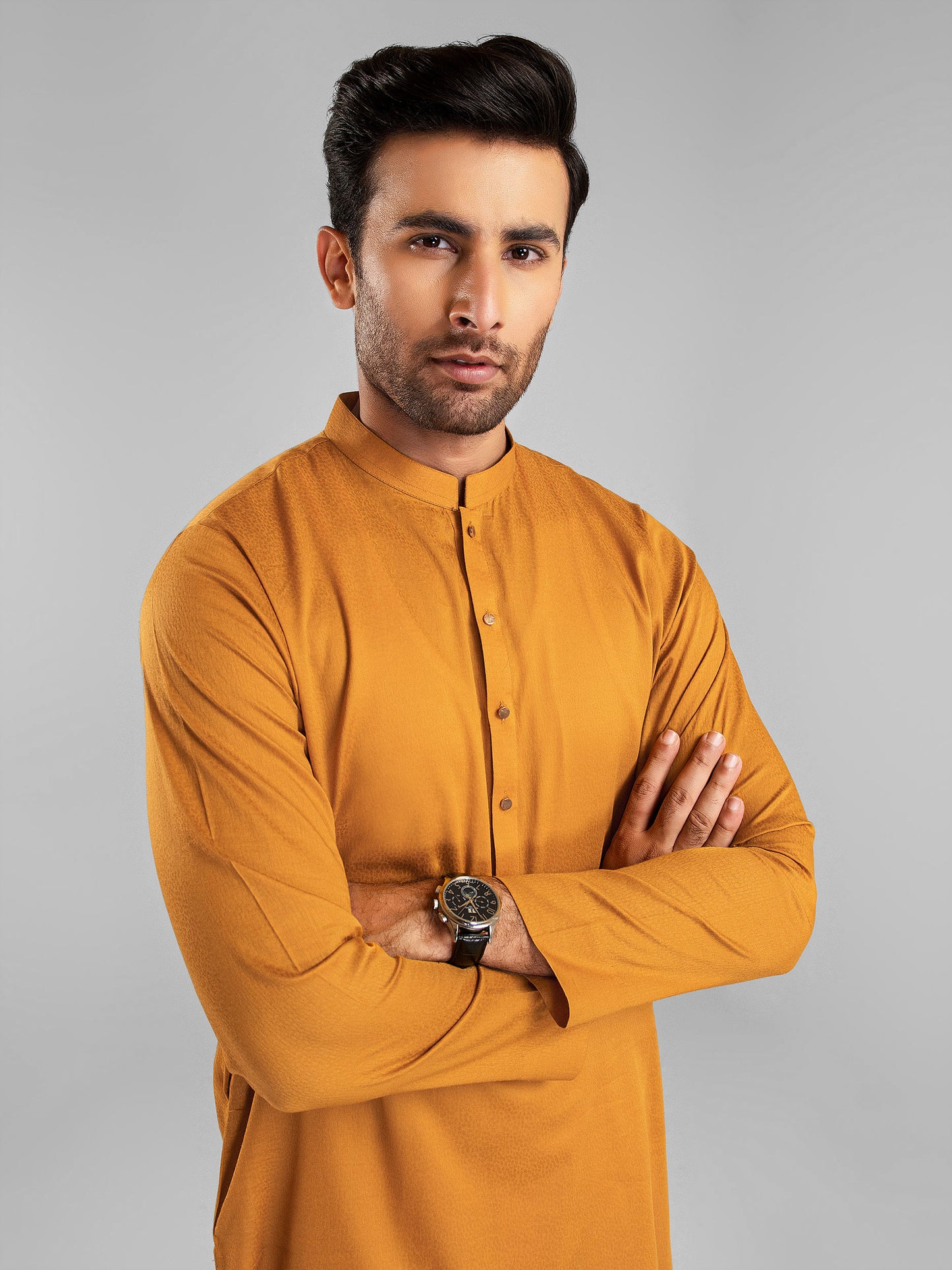 Self Jacquard Kurta