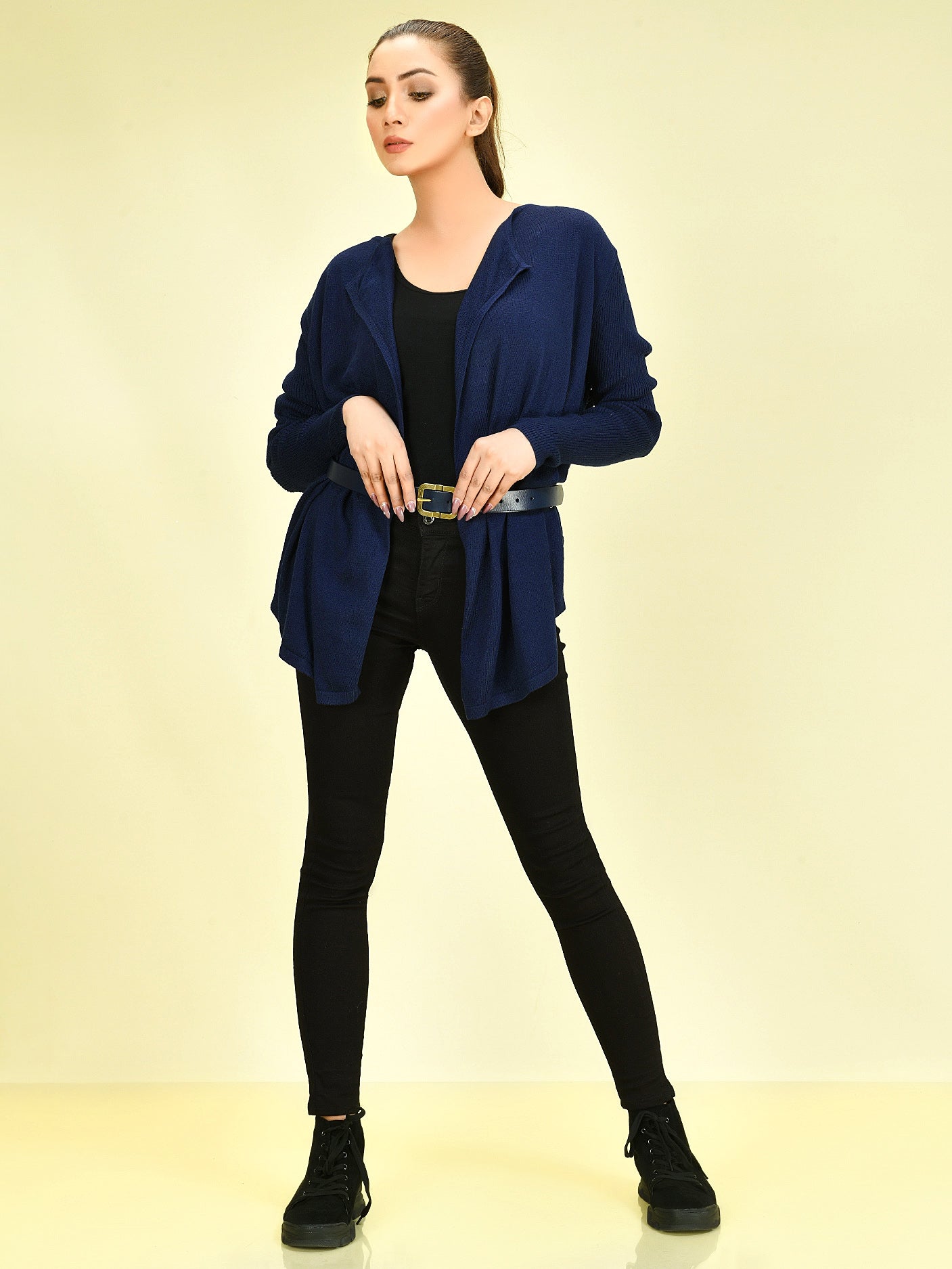 Textured Cardigan - Blue