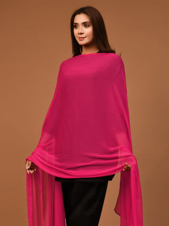 Chiffon Dupatta - Pink