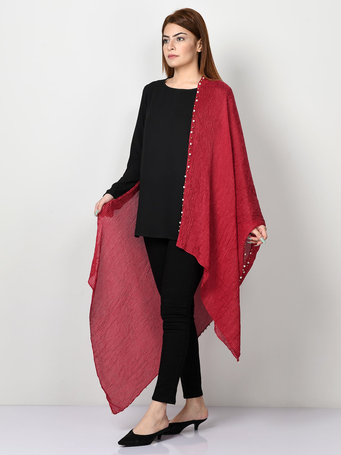 Crinkled Pearl Scarf Crinkled Pearl Scarf