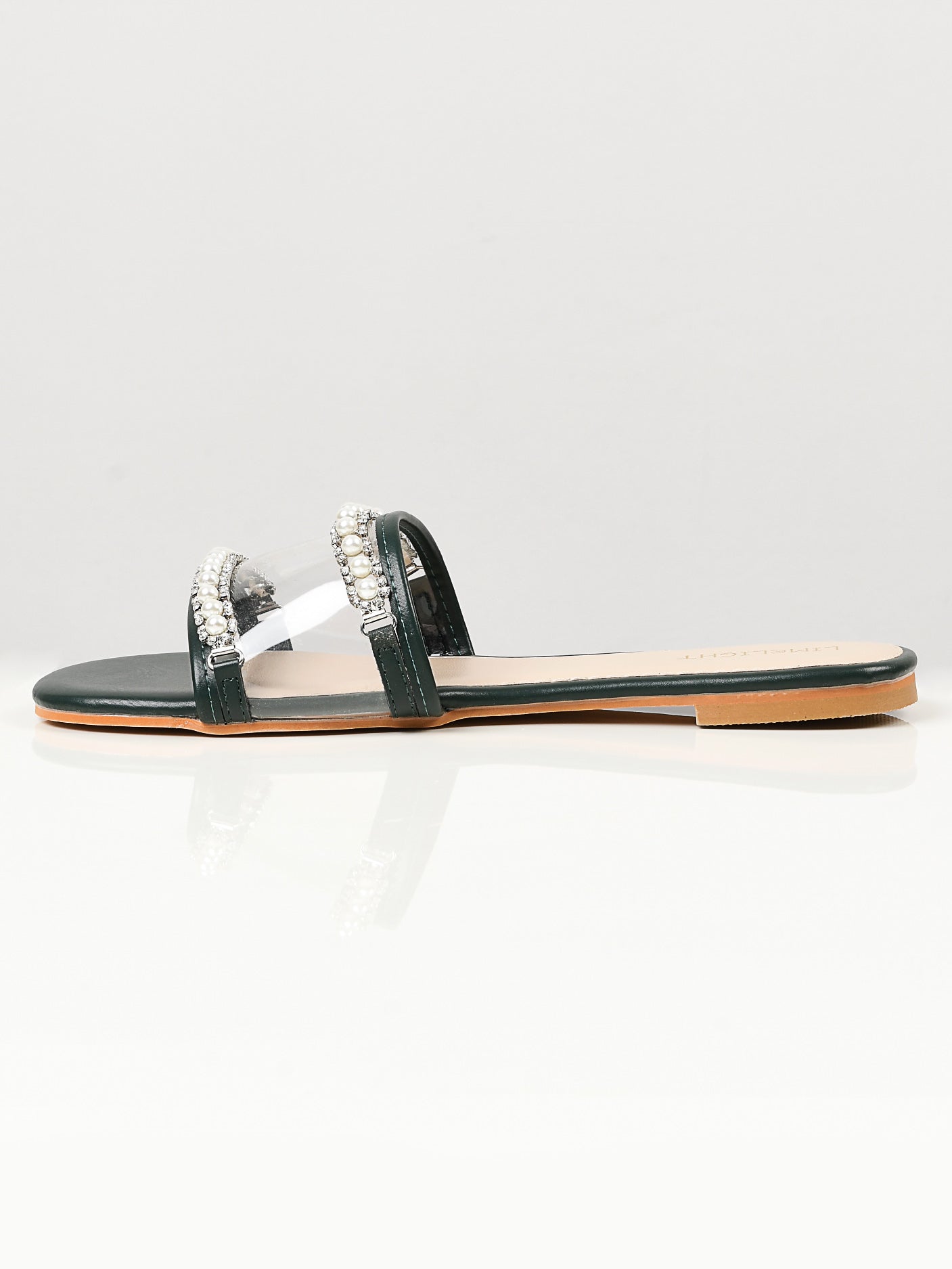 Clear Strap Slides - Green Clear Strap Slides - Green