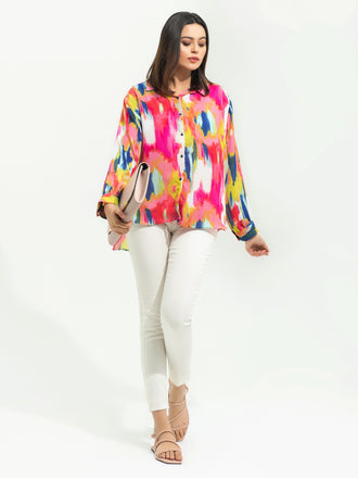 Printed Chiffon Top