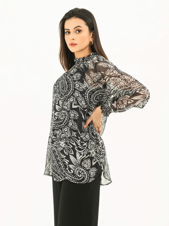 Printed Chiffon Top