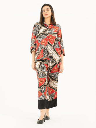 Printed Silk Co-Ord Set (Pret)