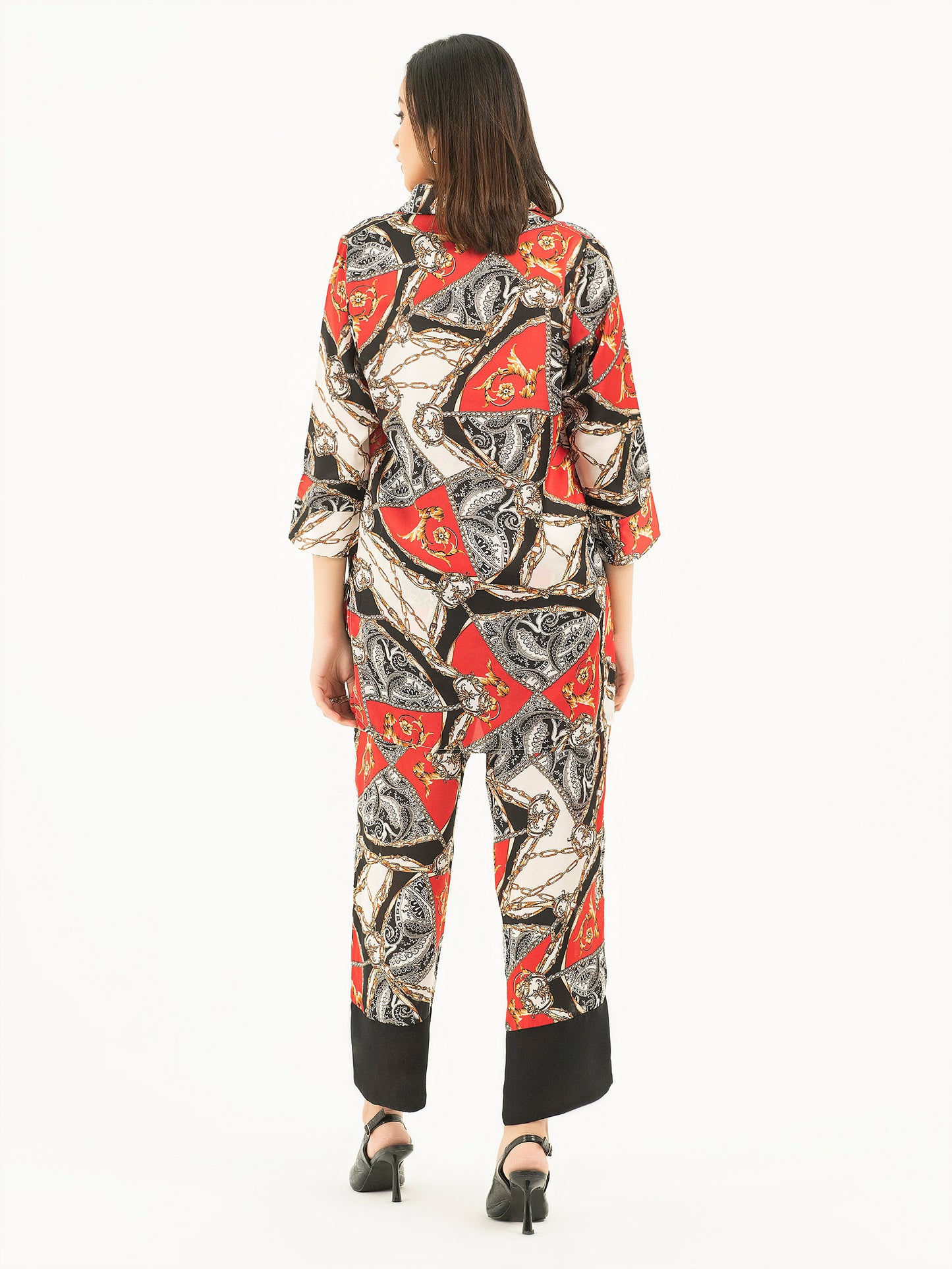 Printed Silk Co-Ord Set (Pret)