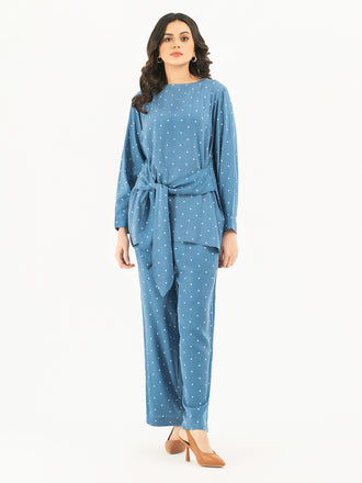 2 Piece Linen Suit-Printed (Pret)