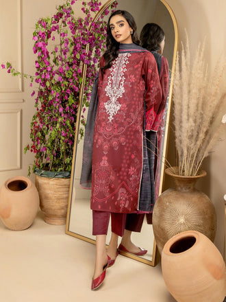 3 Piece Lawn Suit-Embroidered (Unstitched)