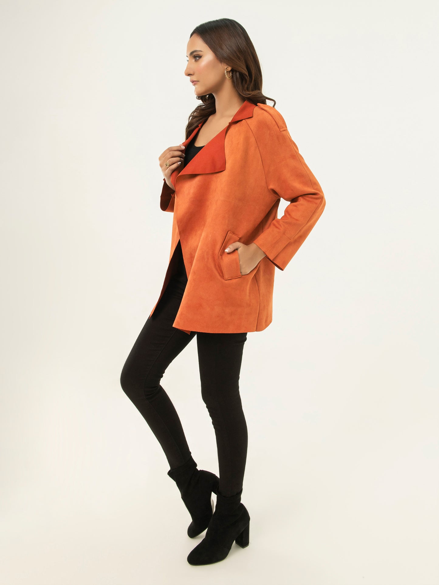 Rust Suede Coat