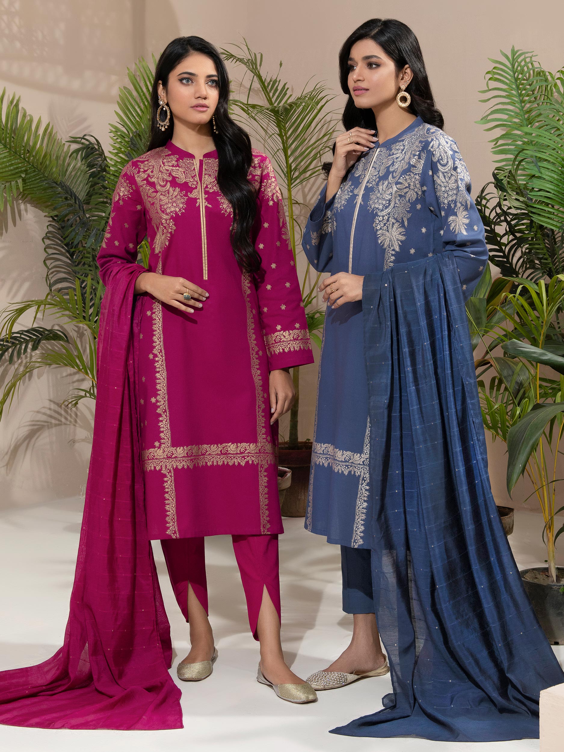 3 Piece Khaddar Suit-Pasted (Unstitched)