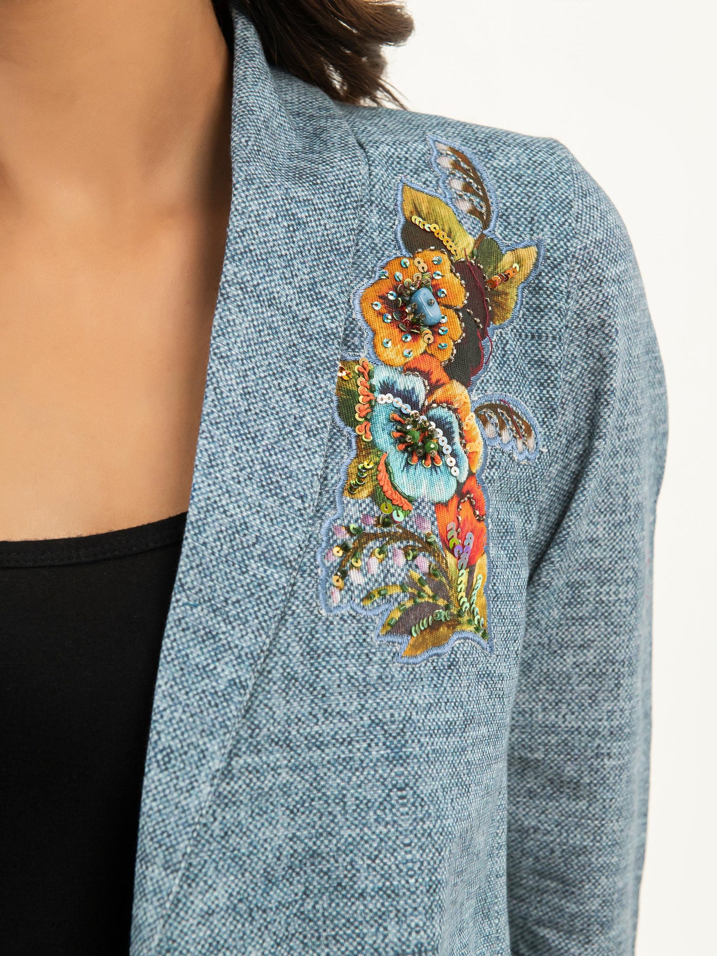 Embellished Khaddar Jacket