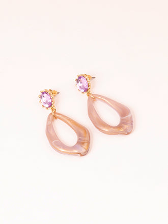 Purple Drop Earrings