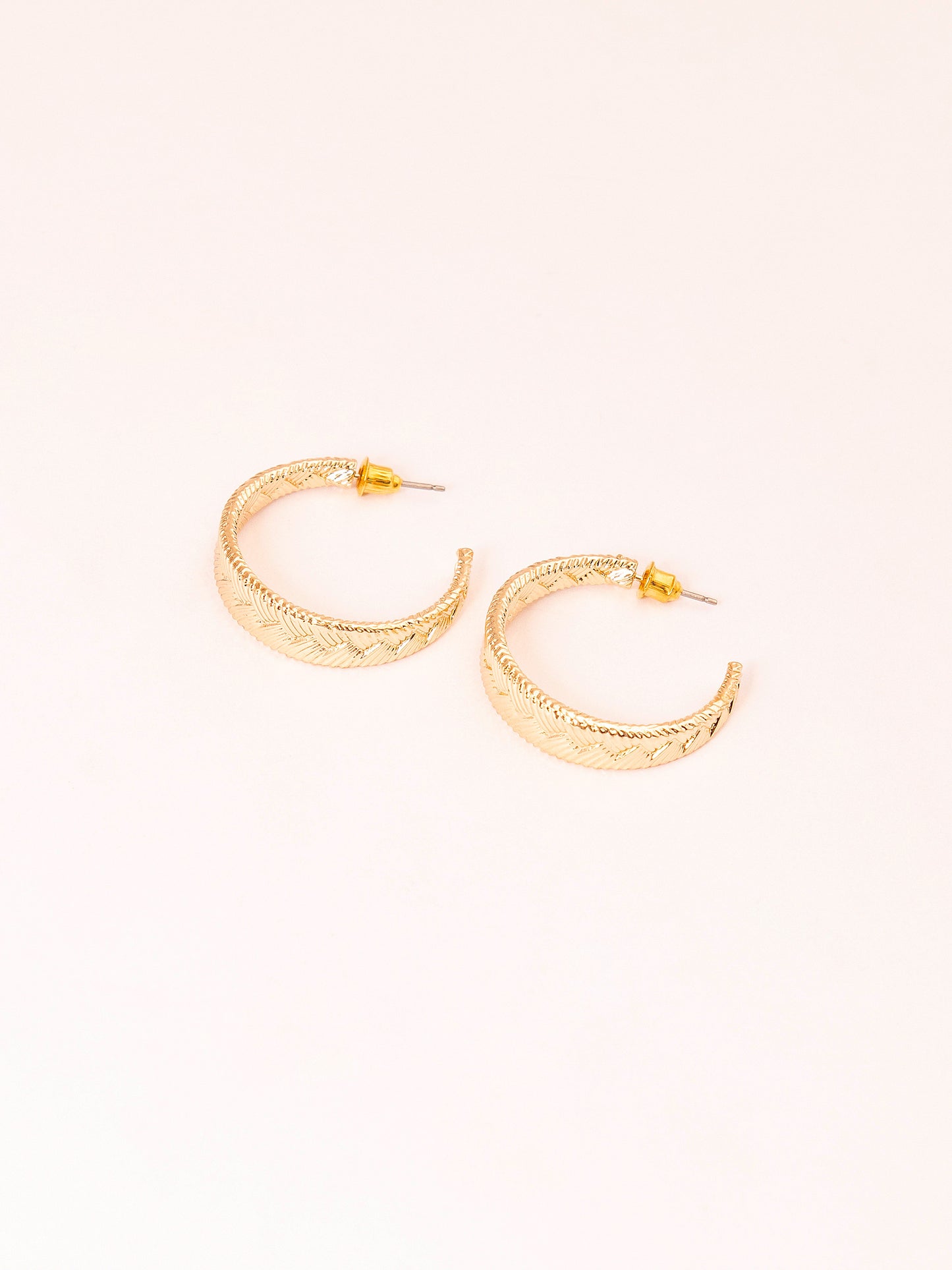 Metallic C-Hoop Earrings