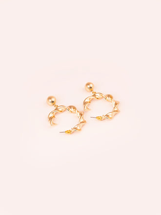 Twisted C-Hoop Earrings