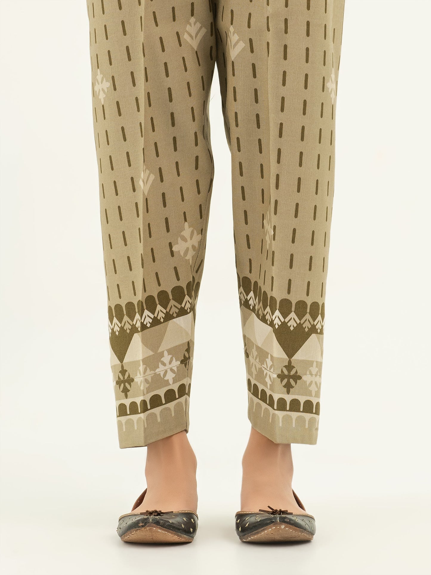 Printed Khaddar Trousers