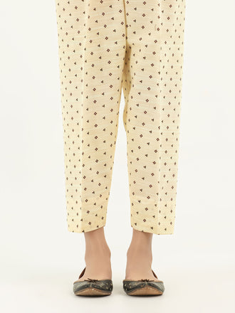 Printed Khaddar Trousers