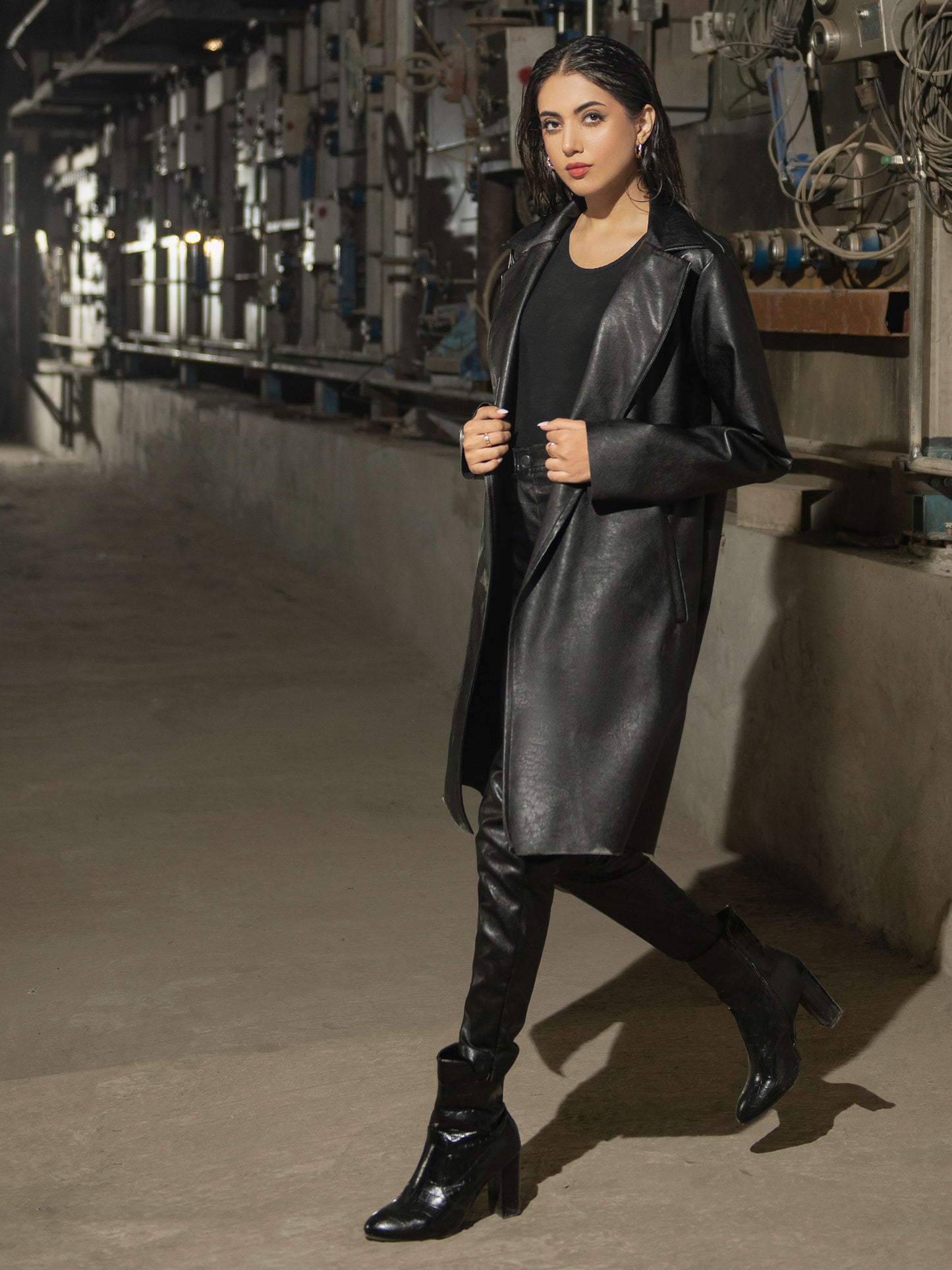 Long Leather Coat