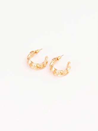 Looped C-Hoop Earrings