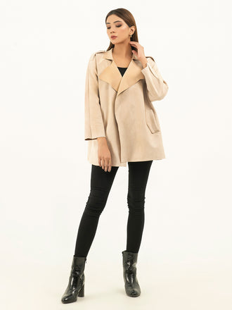 Beige Suede Coat