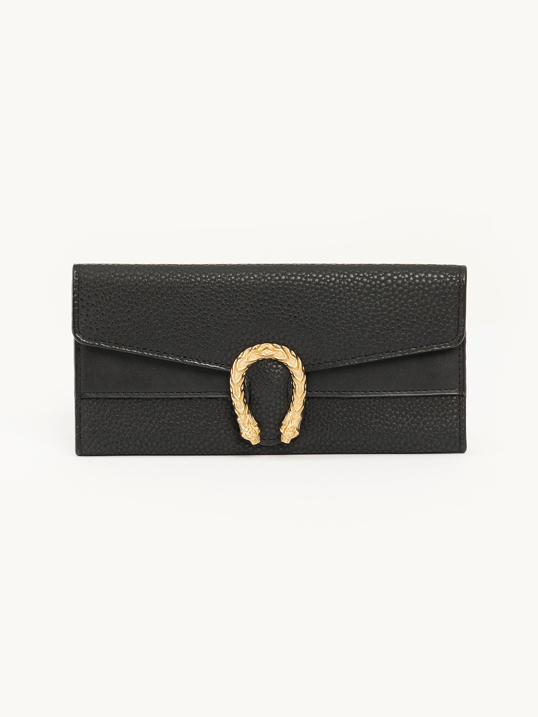 Metallic Brooch Wallet