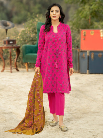 2 Piece Khaddar Suit-Printed (Unstitched)