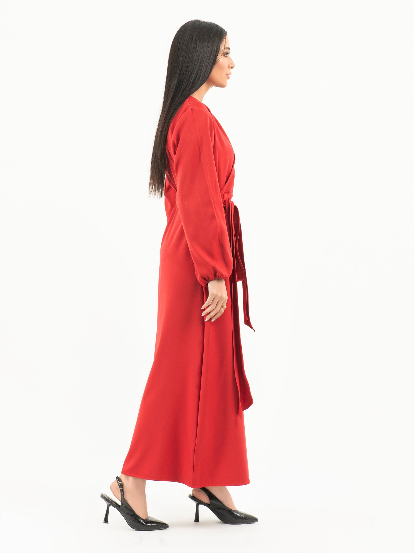 Belted Viscose Dress