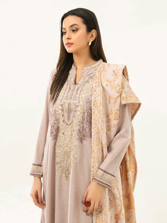 3 Piece Karandi Suit-Embroidered (Pret)