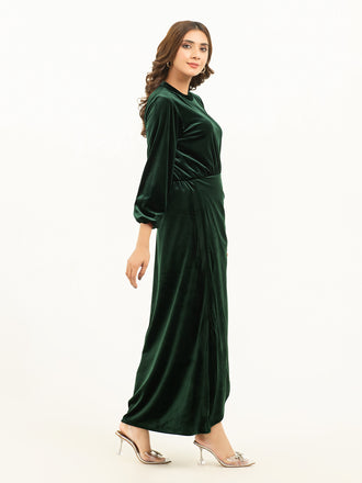 Tie Knot Velvet Dress