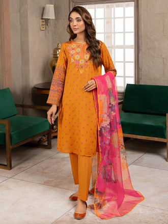 3 Piece Lawn Suit-Embroidered (Unstitched)