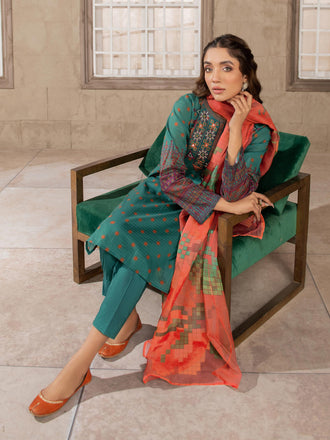 3 Piece Lawn Suit-Embroidered (Unstitched)