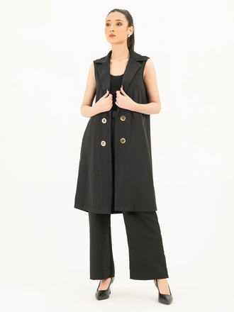 Sleeveless Viscose Coat